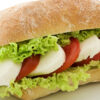 Tomato, mozzarella and salad Sandwich